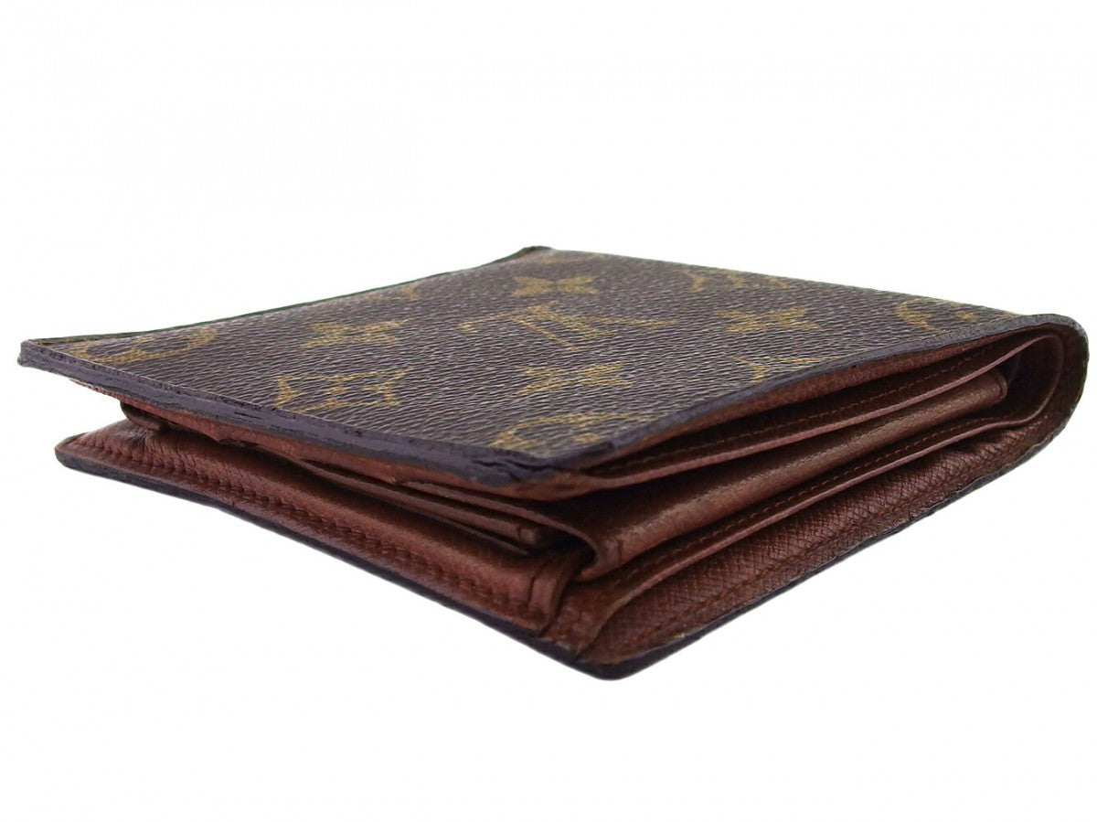 LOUIS VUITTON Bifold Wallet M61665 Brown beige Porte Billets Cartes Crdit Monet