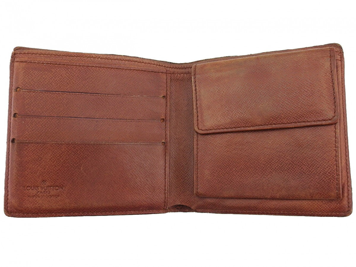 LOUIS VUITTON Bifold Wallet M61665 Brown beige Porte Billets Cartes Crdit Monet