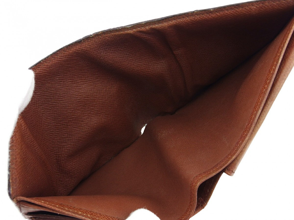 LOUIS VUITTON Bifold Wallet M61665 Brown beige Porte Billets Cartes Crdit Monet