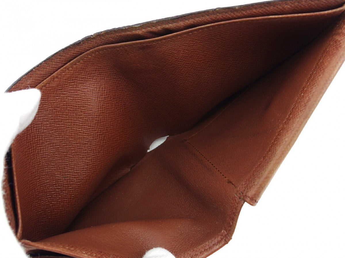 LOUIS VUITTON Bifold Wallet M61665 Brown beige Porte Billets Cartes Crdit Monet