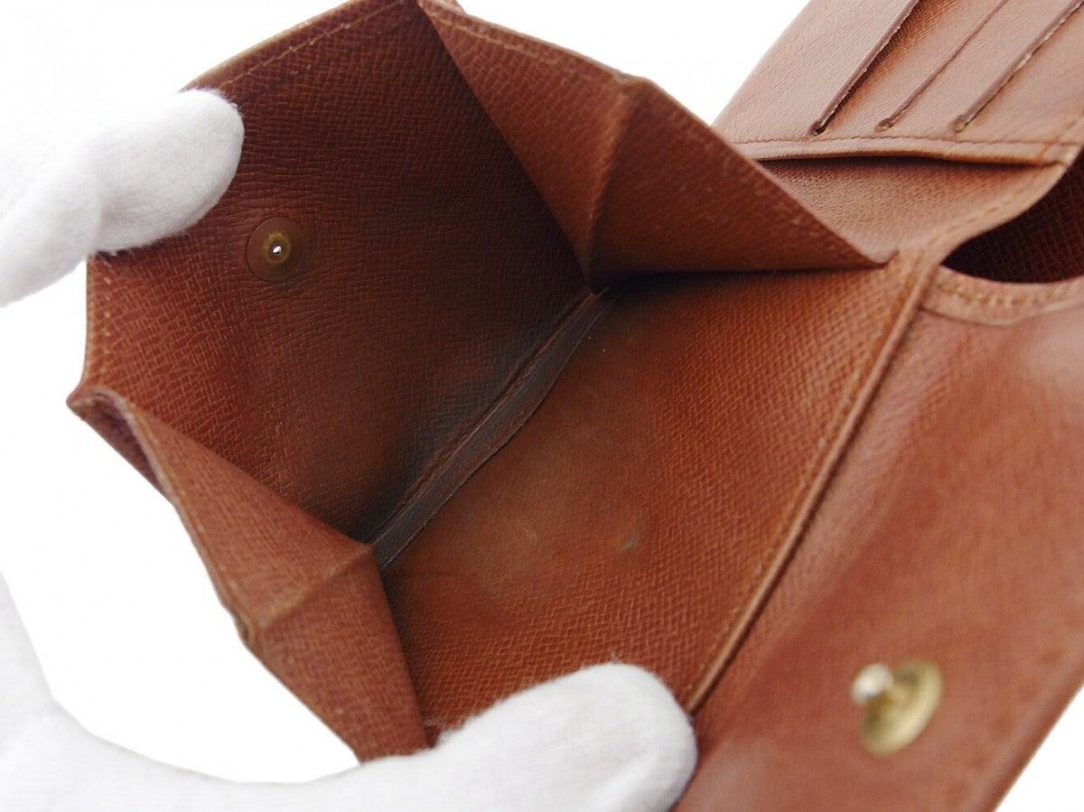 LOUIS VUITTON Bifold Wallet M61665 Brown beige Porte Billets Cartes Crdit Monet