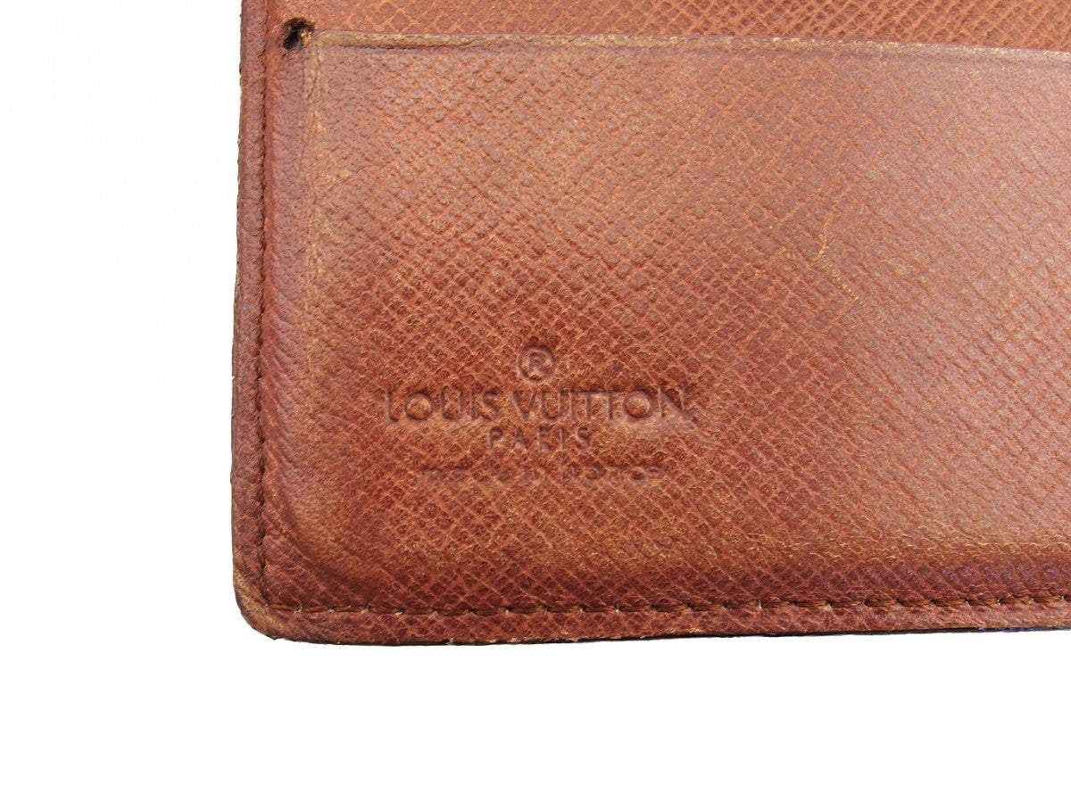 LOUIS VUITTON Bifold Wallet M61665 Brown beige Porte Billets Cartes Crdit Monet