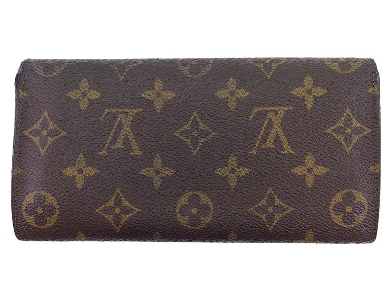 LOUIS VUITTON Long Wallet Purse M61724 Brown beige Pochette Porto Monécredi