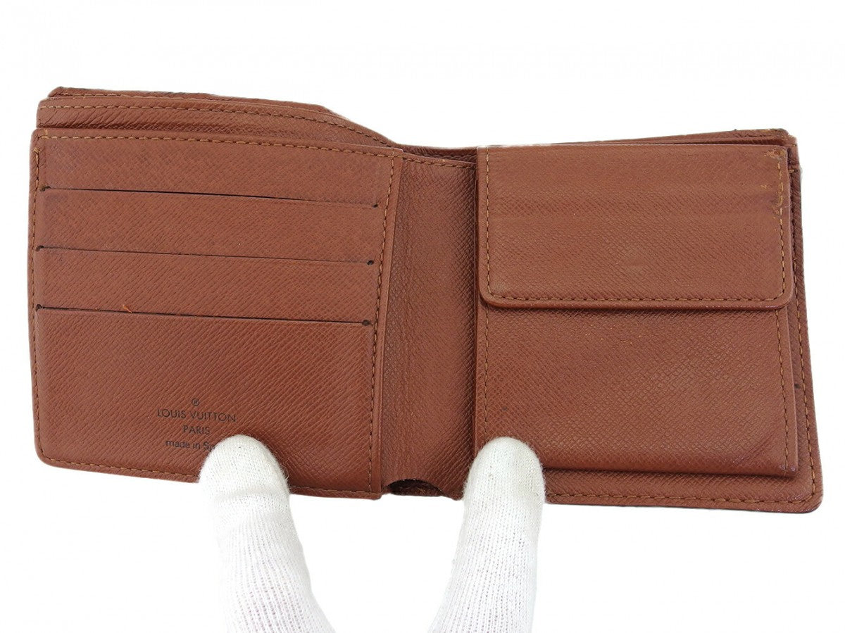 LOUIS VUITTON Bifold Wallet M61665 Brown beige Porte Billets Cartes Crdit Monet