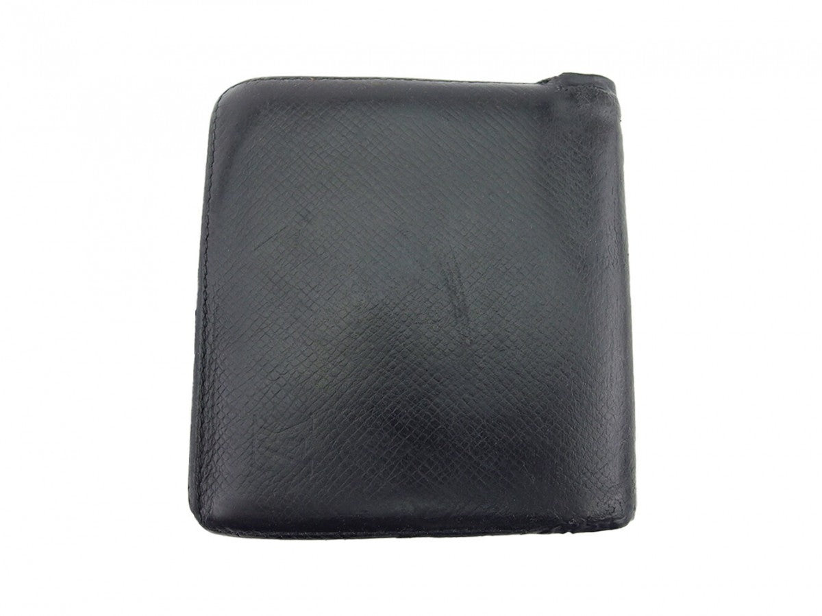 LOUIS VUITTON Bifold Wallet Noir Taiga Line