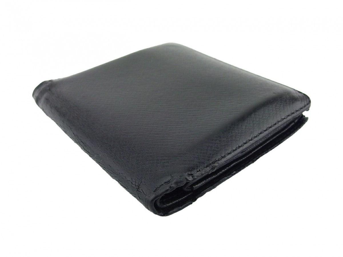 LOUIS VUITTON Bifold Wallet Noir Taiga Line
