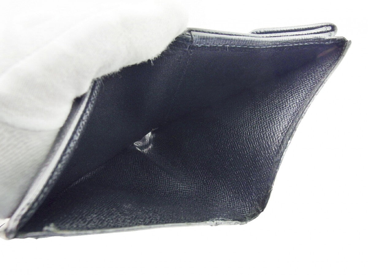 LOUIS VUITTON Bifold Wallet Noir Taiga Line