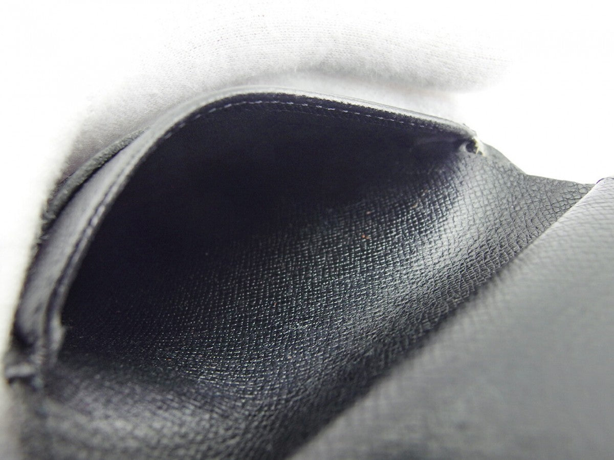 LOUIS VUITTON Bifold Wallet Noir Taiga Line