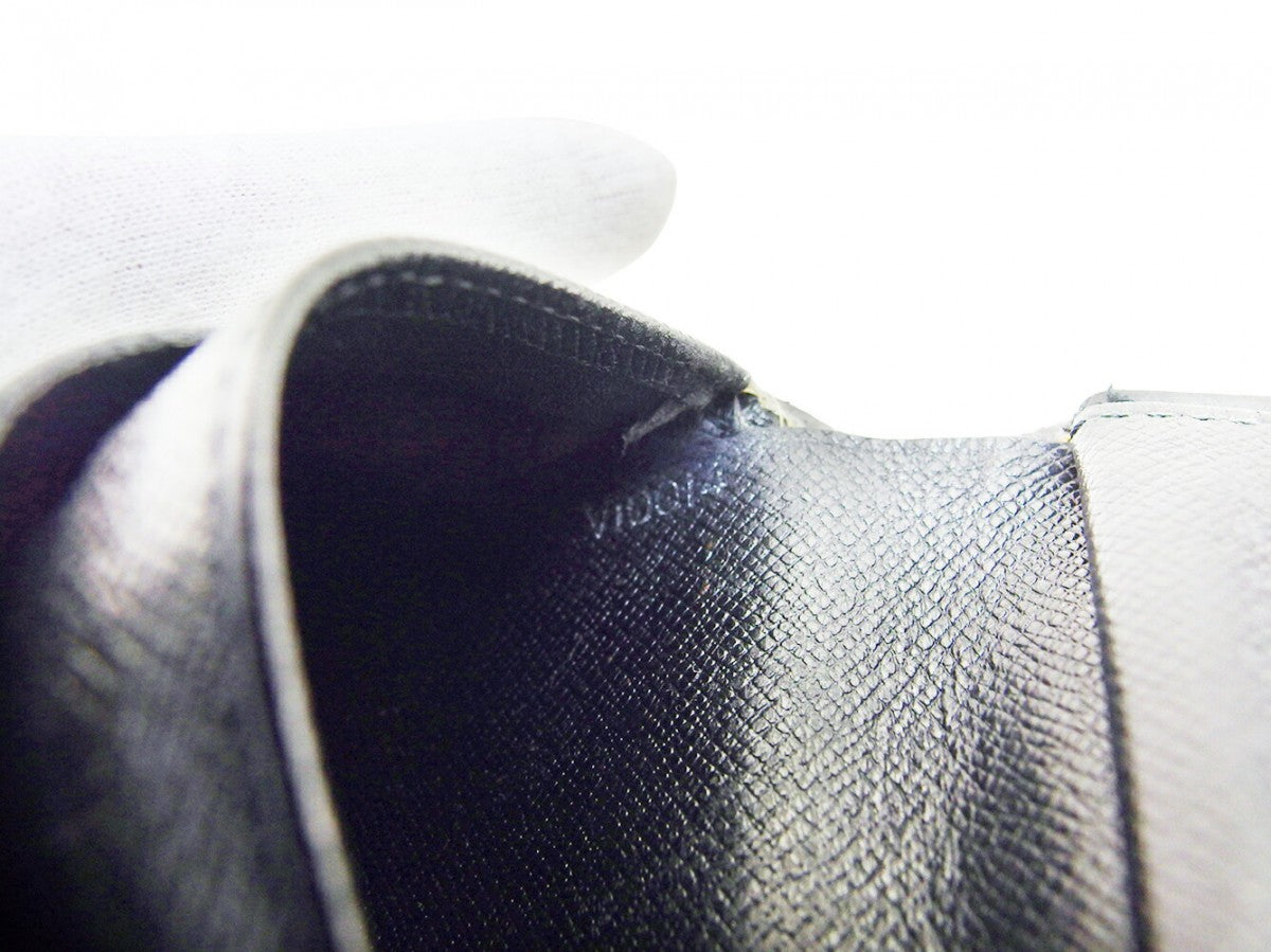 LOUIS VUITTON Bifold Wallet Noir Taiga Line