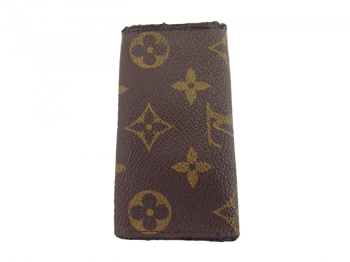 LOUIS VUITTON Key case Key holder Brown x beige x gold Multicles4