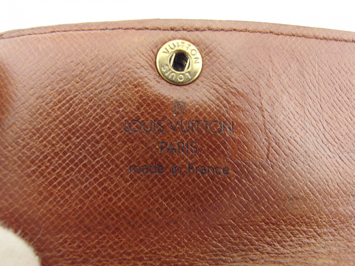 LOUIS VUITTON Key case Key holder Brown x beige x gold Multicles4