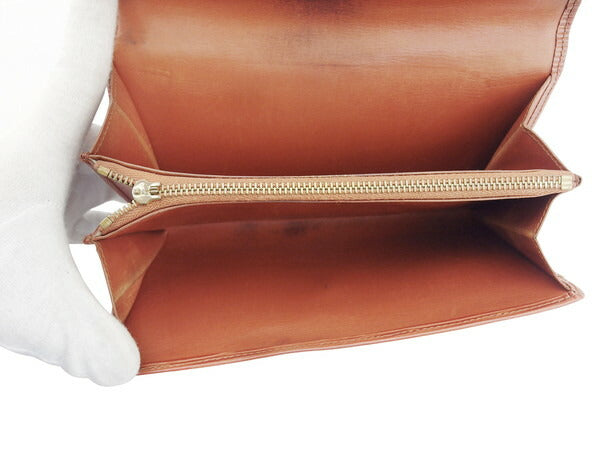 LOUIS VUITTON Long Wallet Purse Kenya Brown Portomoné Credit