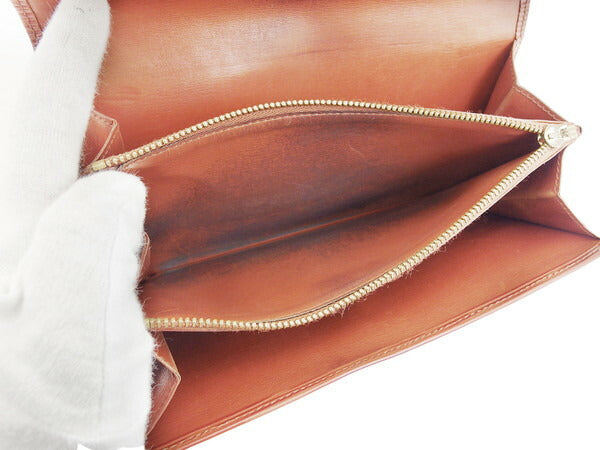 LOUIS VUITTON Long Wallet Purse Kenya Brown Portomoné Credit