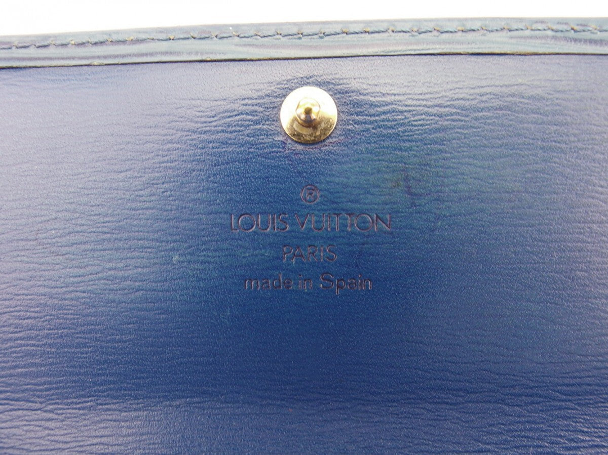 LOUIS VUITTON Long Wallet Purse M63575 blue Pochette Porto Monécredi