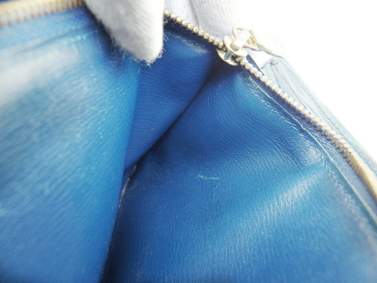 LOUIS VUITTON Long Wallet Purse M63575 blue Pochette Porto Monécredi