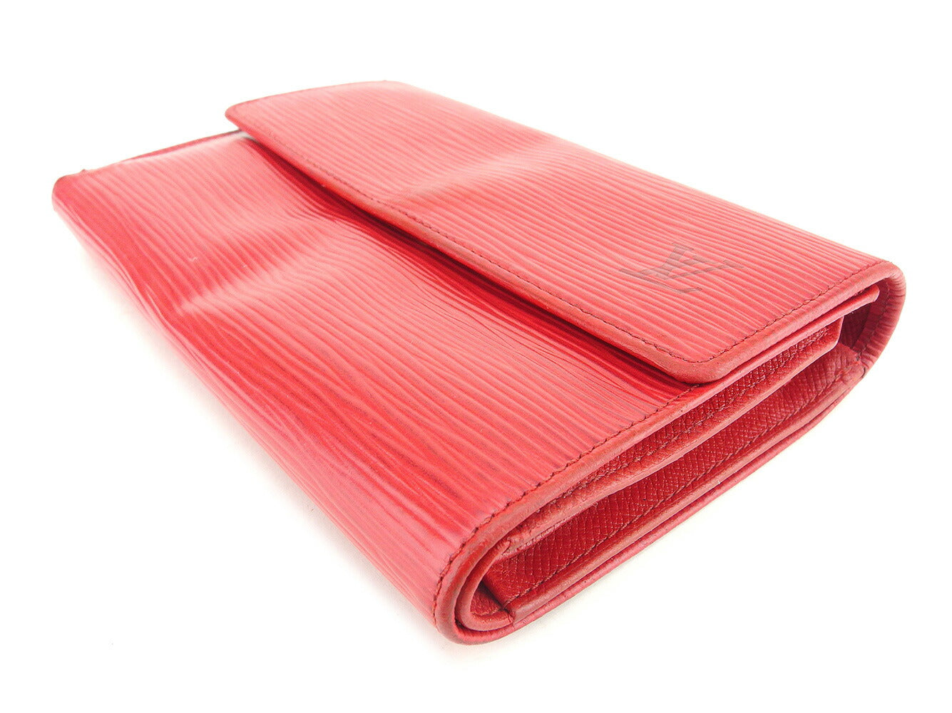LOUIS VUITTON Tri-fold wallet M6371E Red Porte TresorEtui Papie