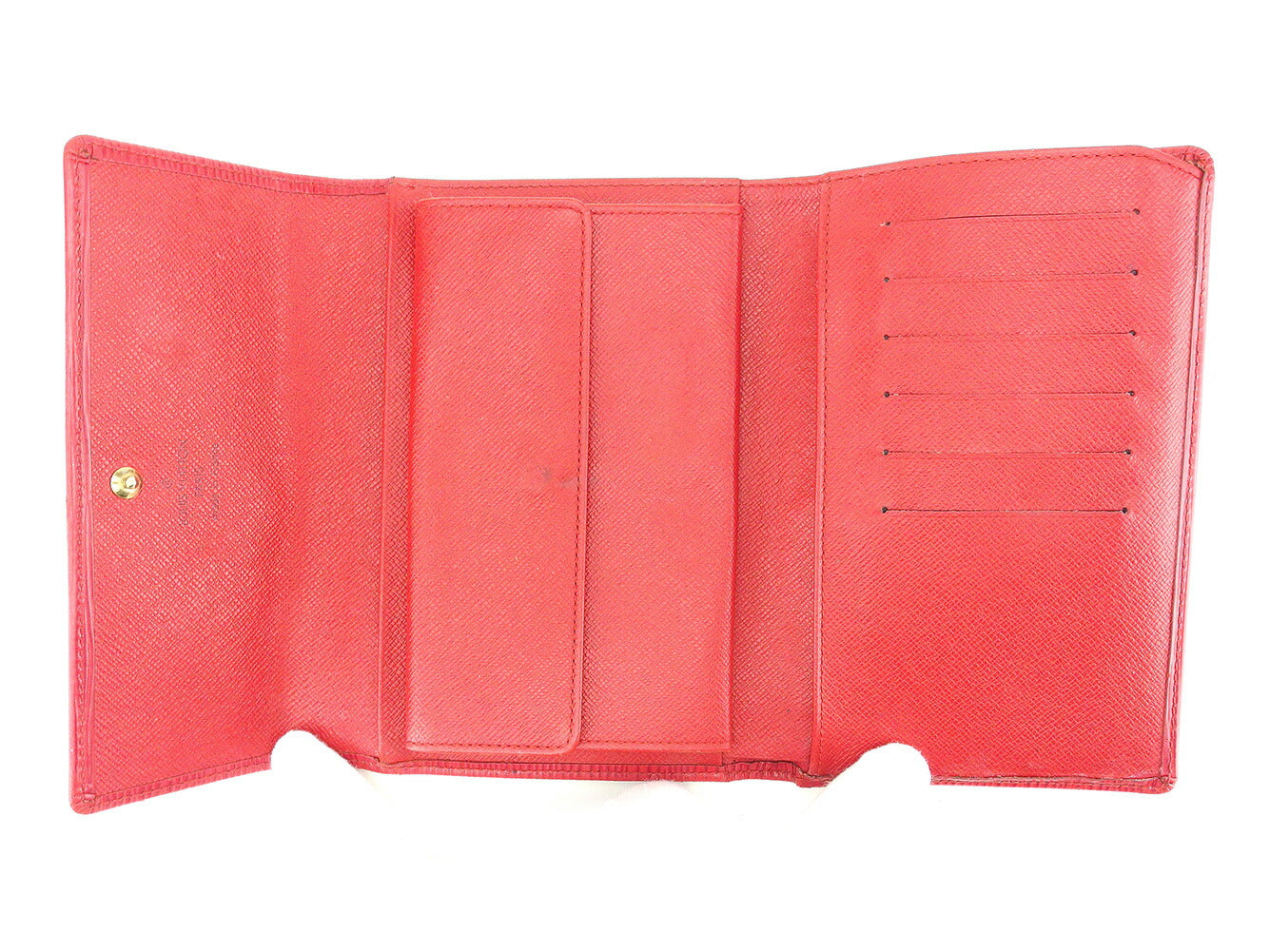 LOUIS VUITTON Tri-fold wallet M6371E Red Porte TresorEtui Papie