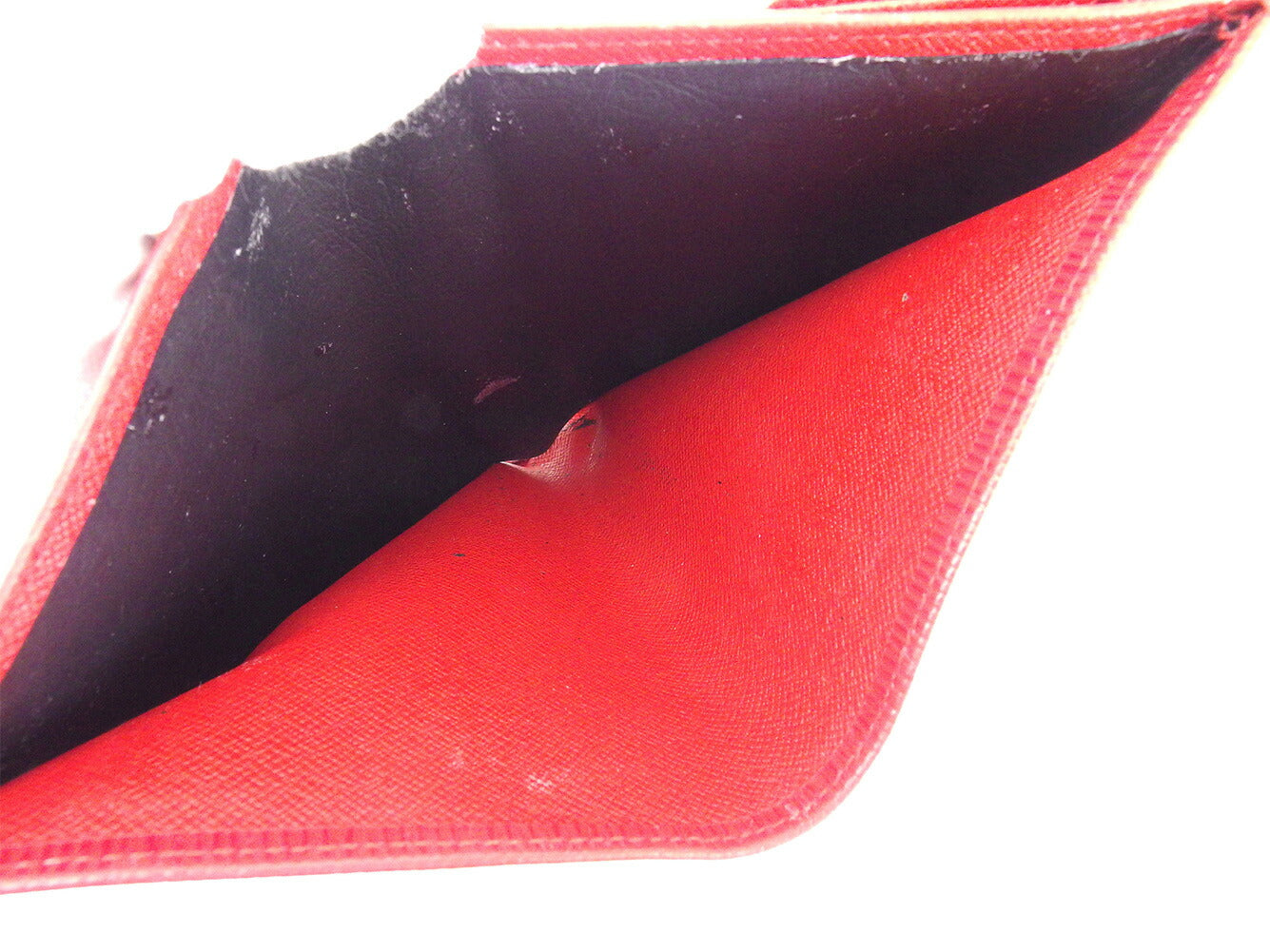 LOUIS VUITTON Tri-fold wallet M6371E Red Porte TresorEtui Papie