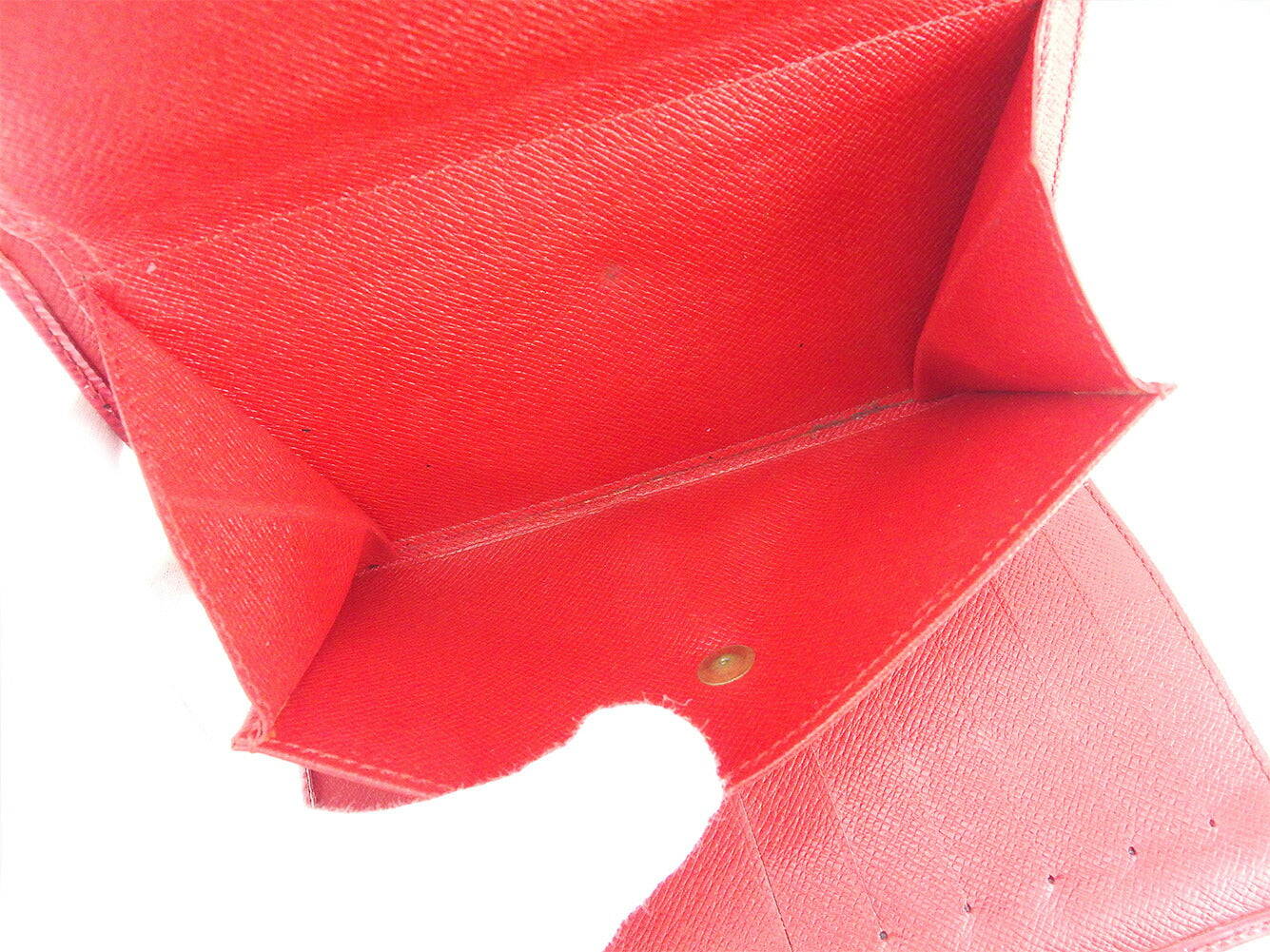 LOUIS VUITTON Tri-fold wallet M6371E Red Porte TresorEtui Papie
