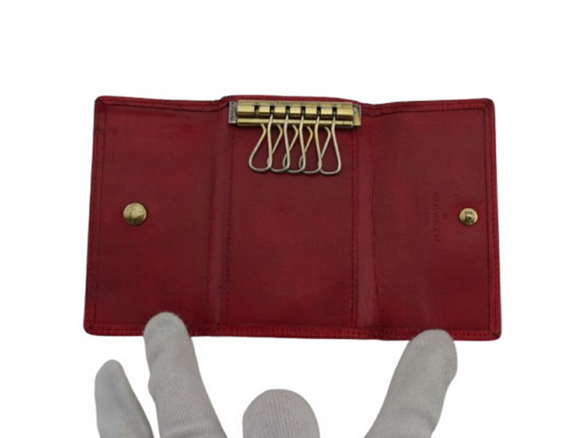 LOUIS VUITTON Key case Key holder M63817 Red Multicles6
