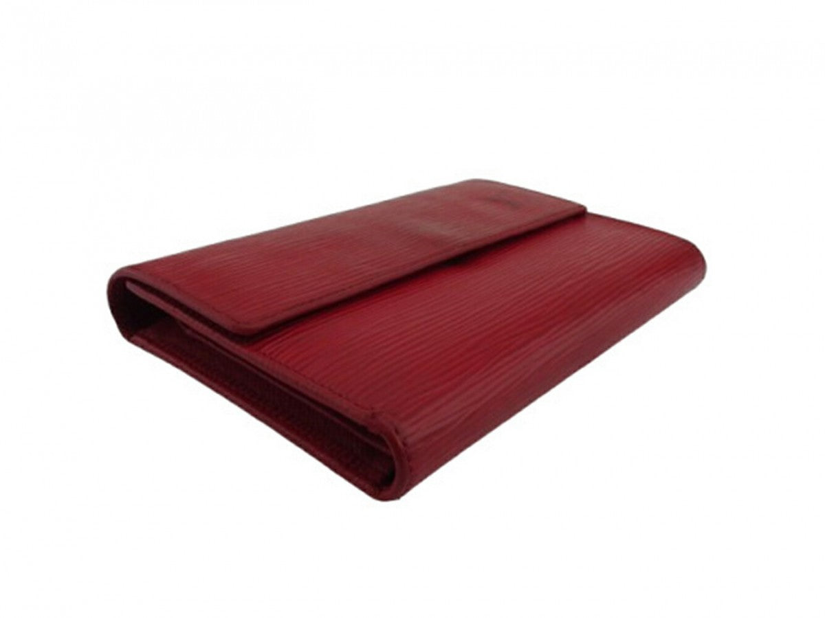 LOUIS VUITTON Long Wallet Purse M61217 Red Porte Tresor International