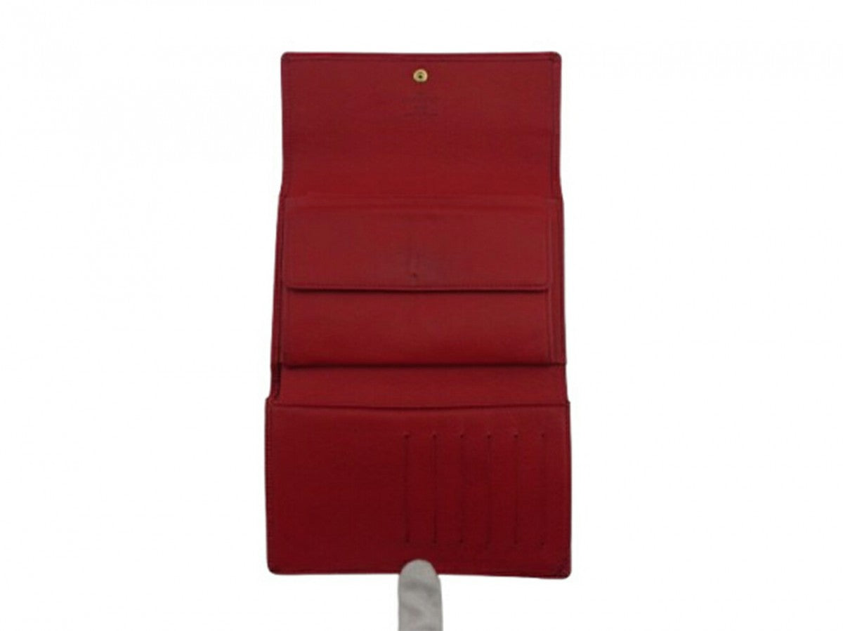 LOUIS VUITTON Long Wallet Purse M61217 Red Porte Tresor International