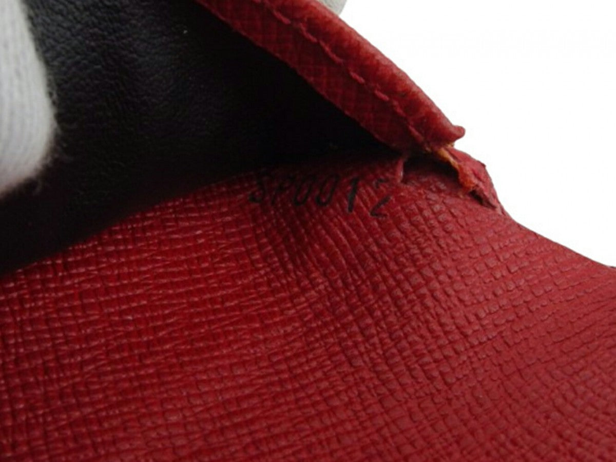 LOUIS VUITTON Long Wallet Purse M61217 Red Porte Tresor International