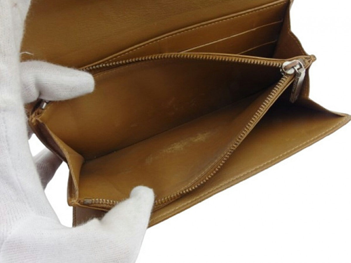 LOUIS VUITTON Long Wallet Purse Ambre (Beige) Pochette Porto Monécredi