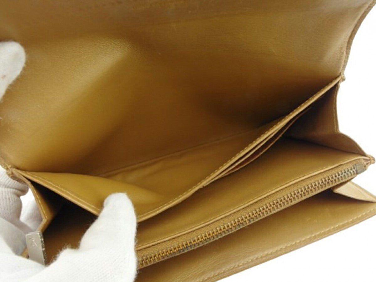 LOUIS VUITTON Long Wallet Purse Ambre (Beige) Pochette Porto Monécredi