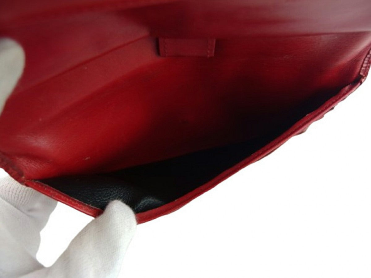 LOUIS VUITTON Bifold Wallet M63717 Red Porte TresorEtui Papie