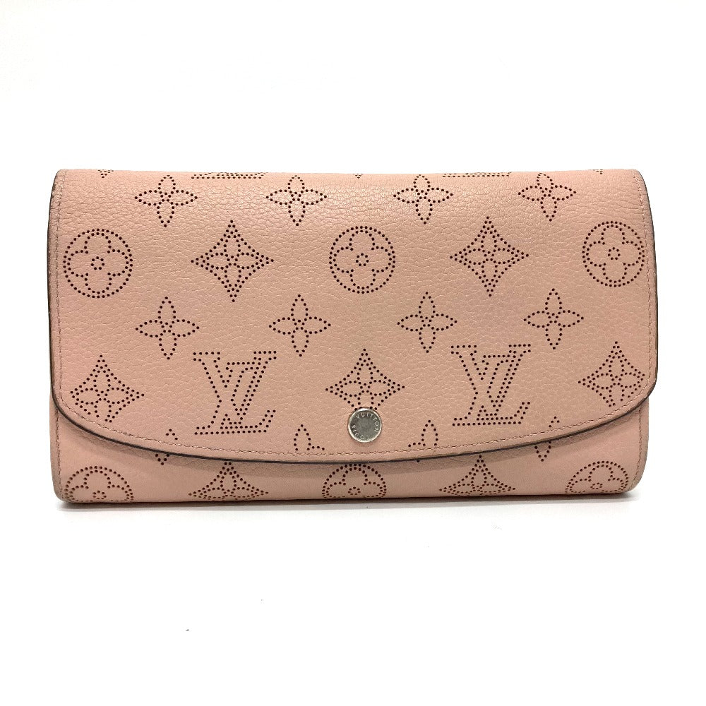 LOUIS VUITTON Long Wallet Purse M60145 monogram mahina leather pink Monogram Mahina Portefeuille Iris