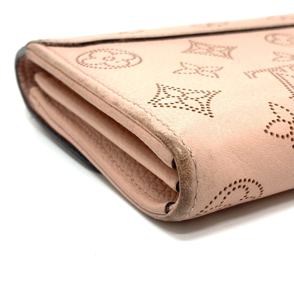 LOUIS VUITTON Long Wallet Purse M60145 monogram mahina leather pink Monogram Mahina Portefeuille Iris