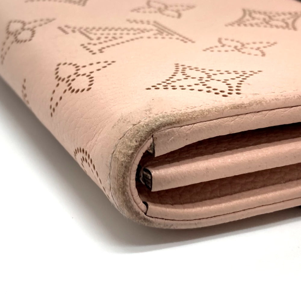 LOUIS VUITTON Long Wallet Purse M60145 monogram mahina leather pink Monogram Mahina Portefeuille Iris