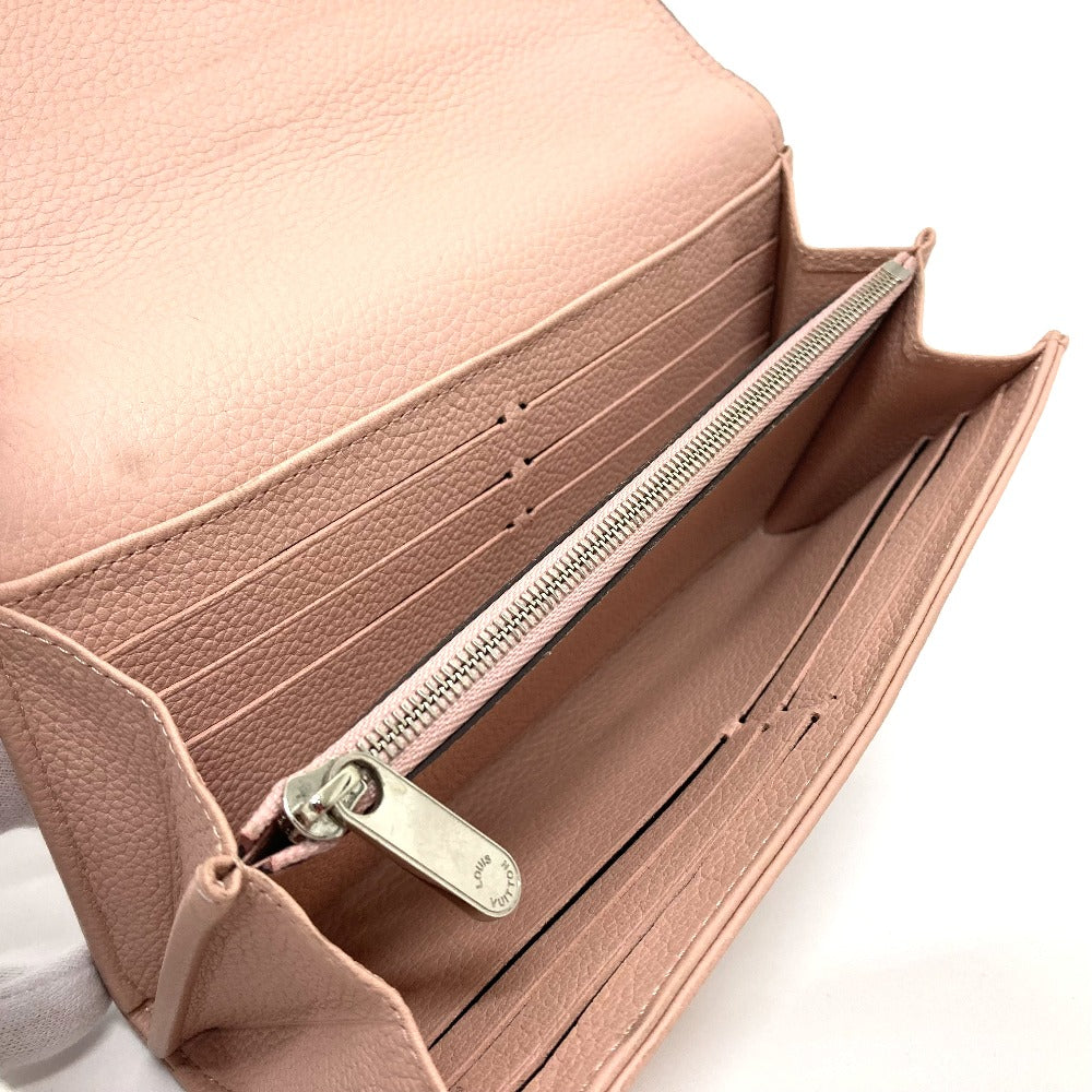LOUIS VUITTON Long Wallet Purse M60145 monogram mahina leather pink Monogram Mahina Portefeuille Iris