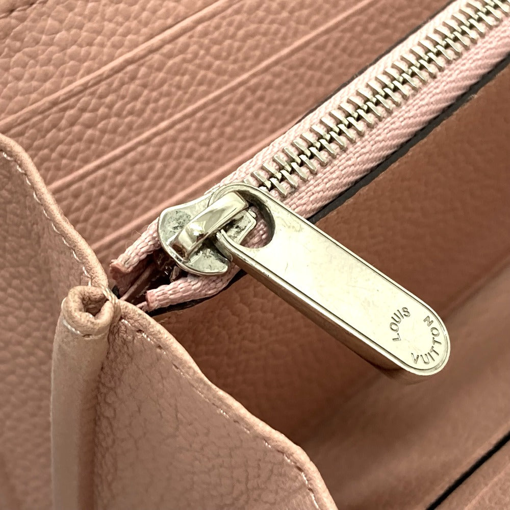 LOUIS VUITTON Long Wallet Purse M60145 monogram mahina leather pink Monogram Mahina Portefeuille Iris