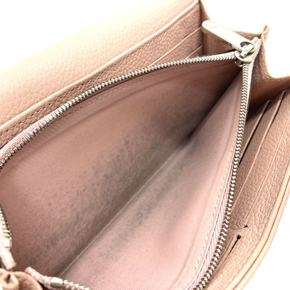 LOUIS VUITTON Long Wallet Purse M60145 monogram mahina leather pink Monogram Mahina Portefeuille Iris