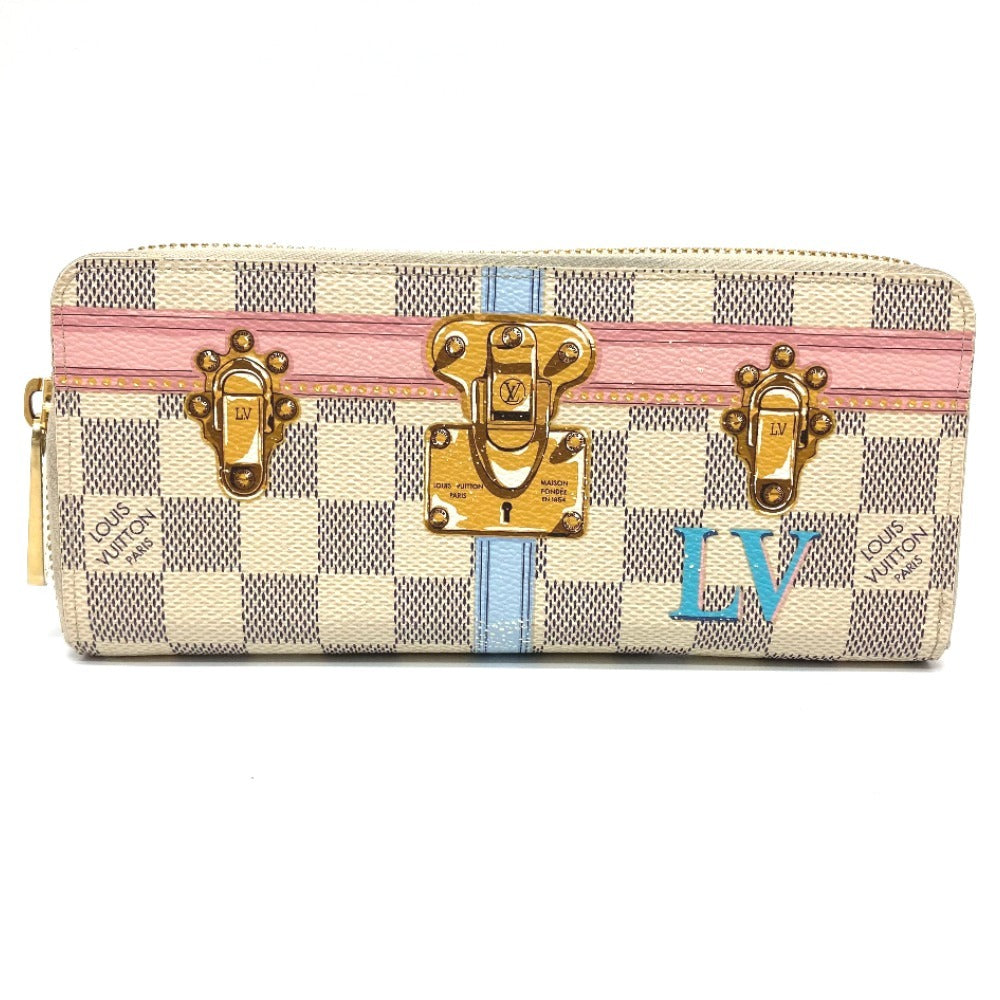 LOUIS VUITTON Long Wallet Purse N60109 Damier Azur Canvas white Damier Azure Summer trunk collection
