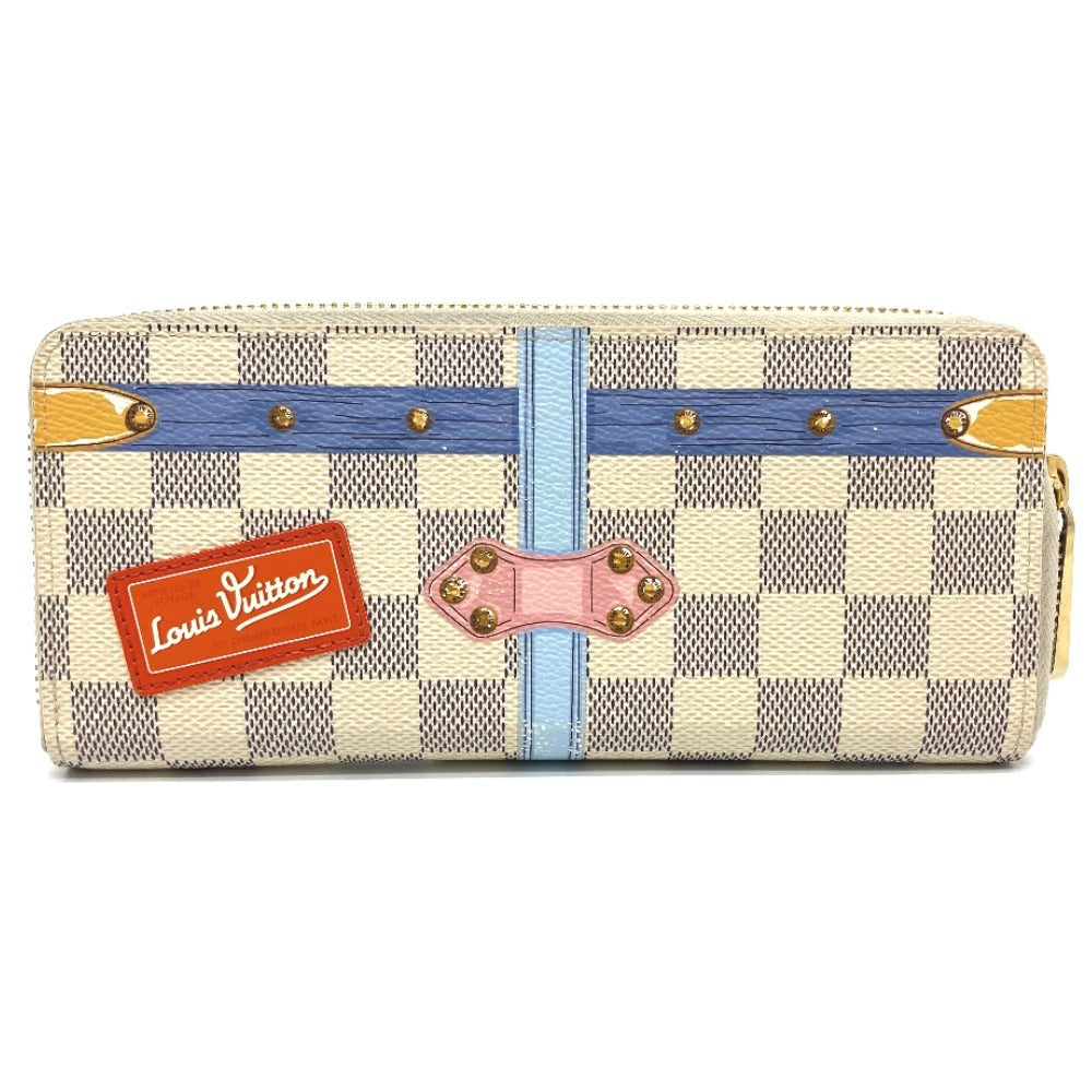 LOUIS VUITTON Long Wallet Purse N60109 Damier Azur Canvas white Damier Azure Summer trunk collection
