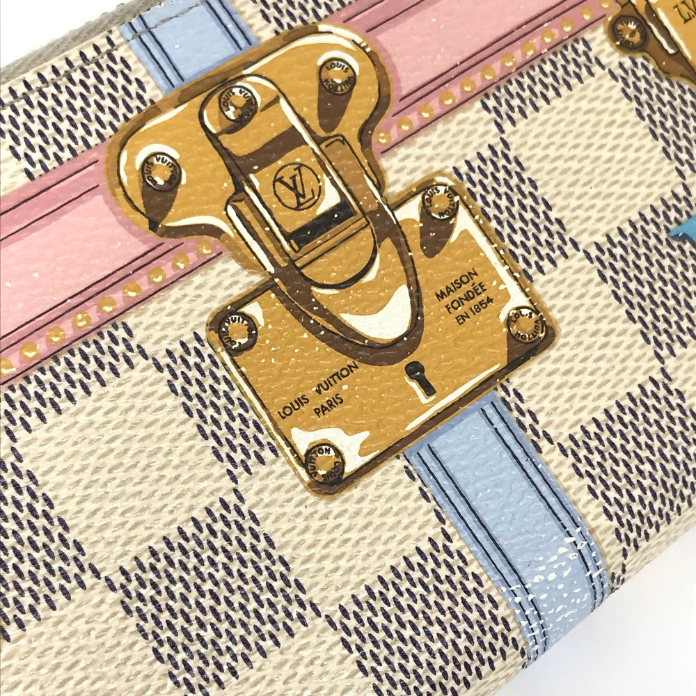 LOUIS VUITTON Long Wallet Purse N60109 Damier Azur Canvas white Damier Azure Summer trunk collection