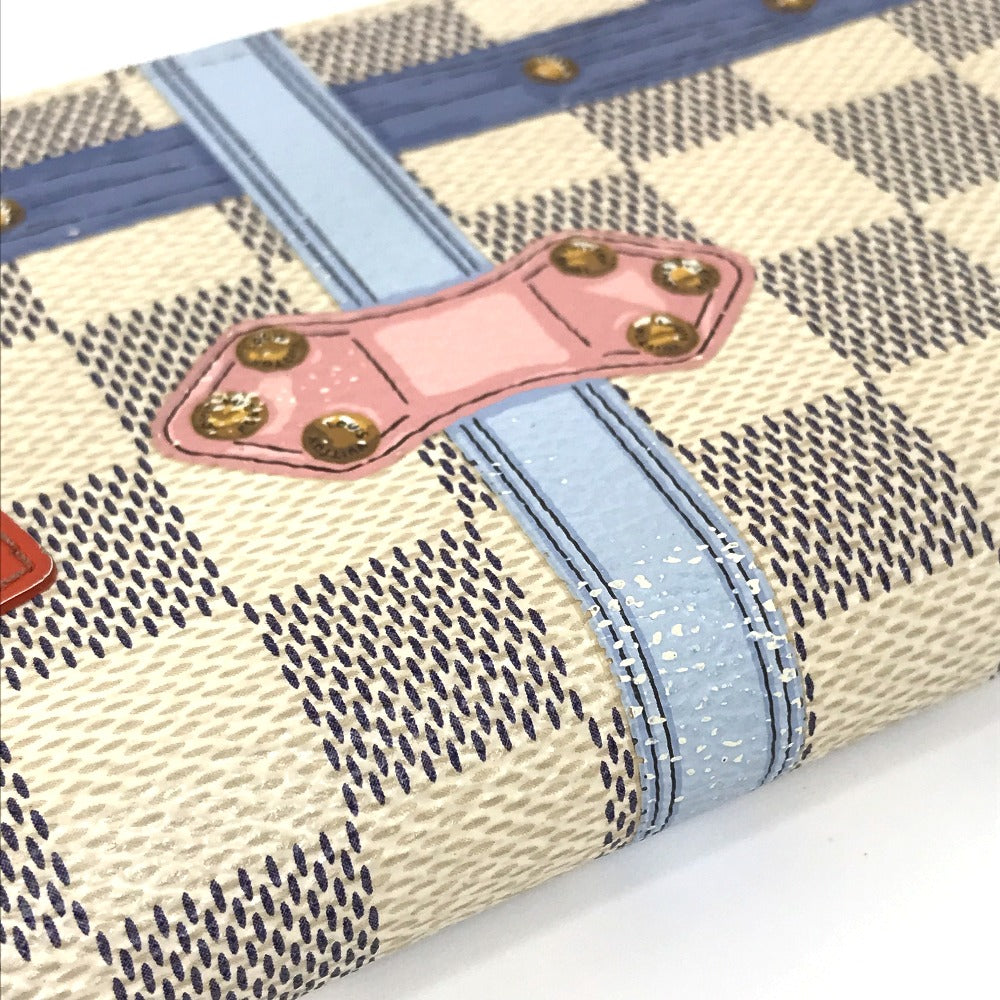 LOUIS VUITTON Long Wallet Purse N60109 Damier Azur Canvas white Damier Azure Summer trunk collection