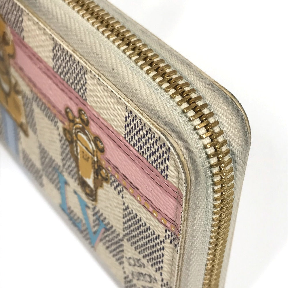 LOUIS VUITTON Long Wallet Purse N60109 Damier Azur Canvas white Damier Azure Summer trunk collection