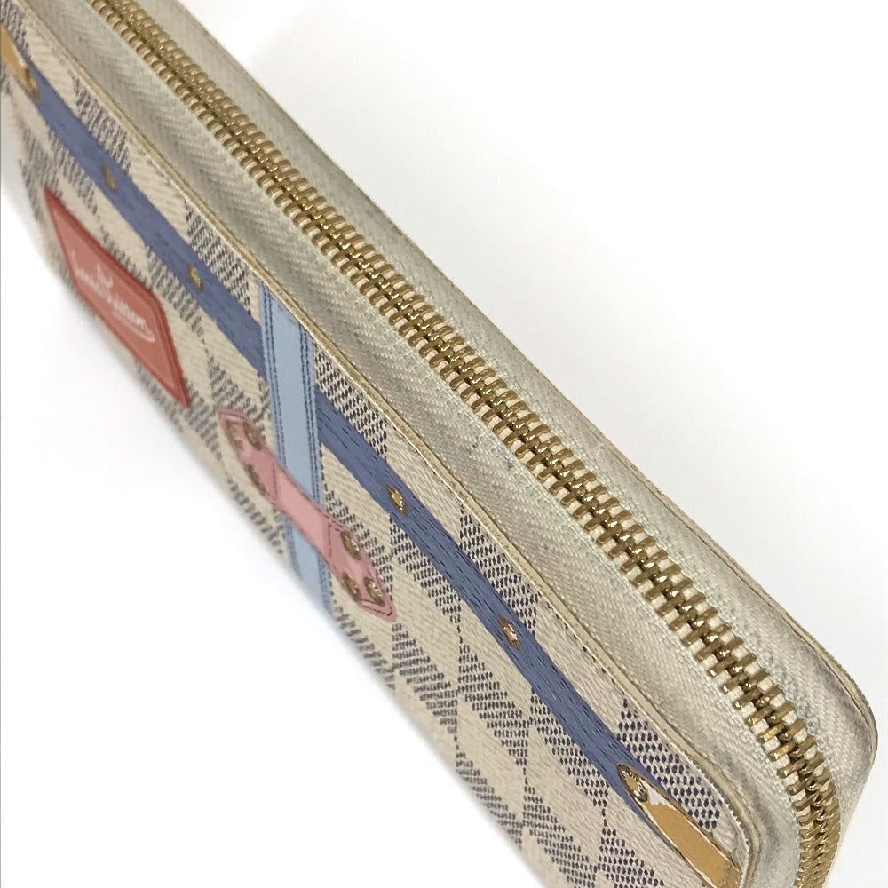 LOUIS VUITTON Long Wallet Purse N60109 Damier Azur Canvas white Damier Azure Summer trunk collection