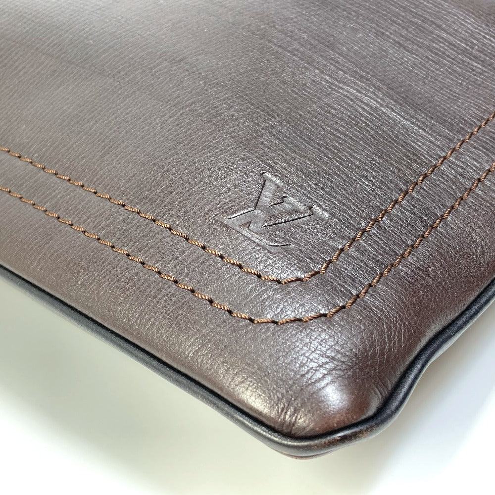 LOUIS VUITTON Shoulder Bag M93453 Utah leather Brown Utah Pochette Shawny MM