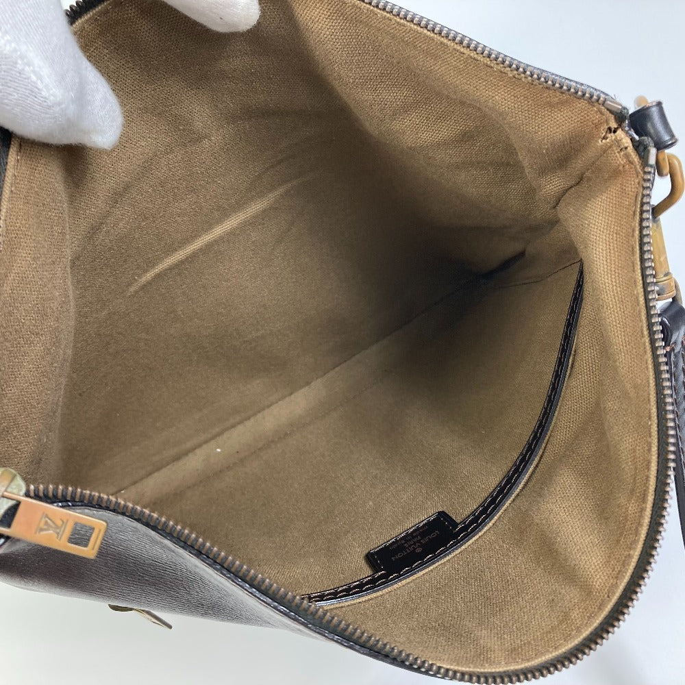 LOUIS VUITTON Shoulder Bag M93453 Utah leather Brown Utah Pochette Shawny MM