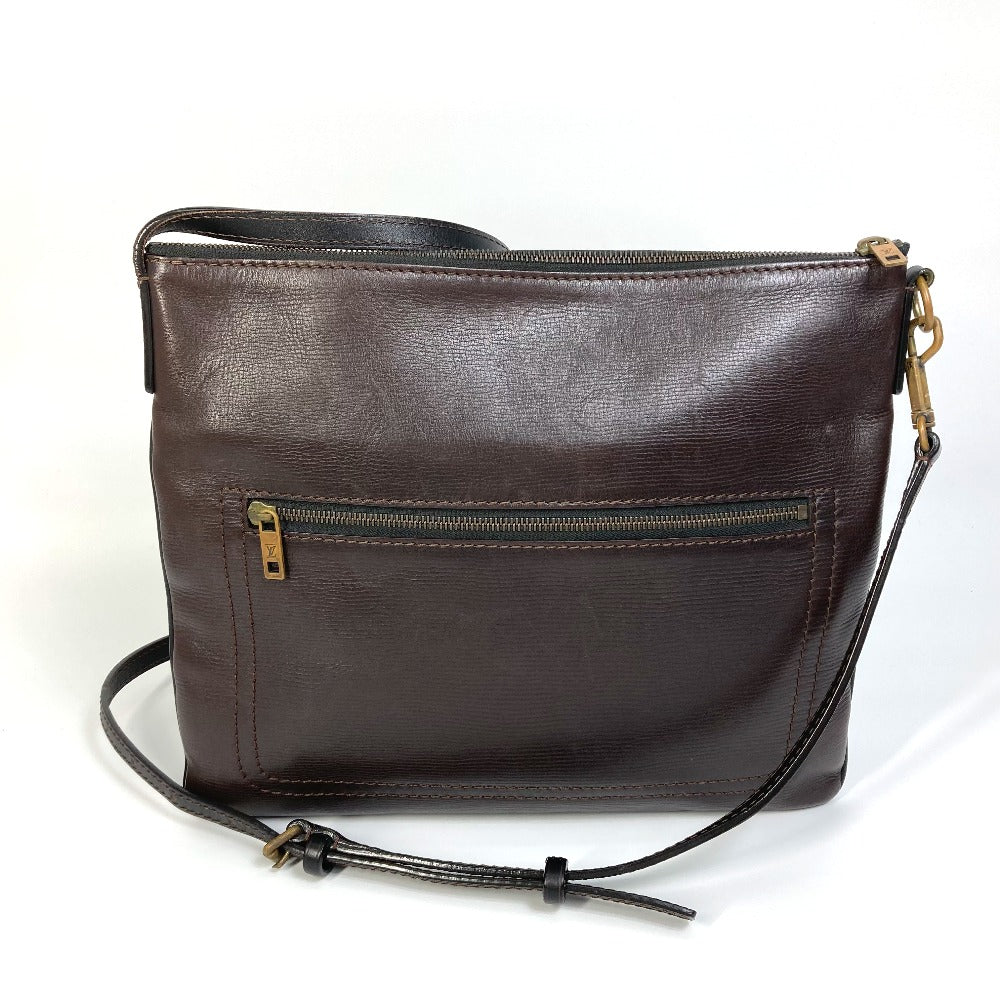 LOUIS VUITTON Shoulder Bag M93453 Utah leather Brown Utah Pochette Shawny MM