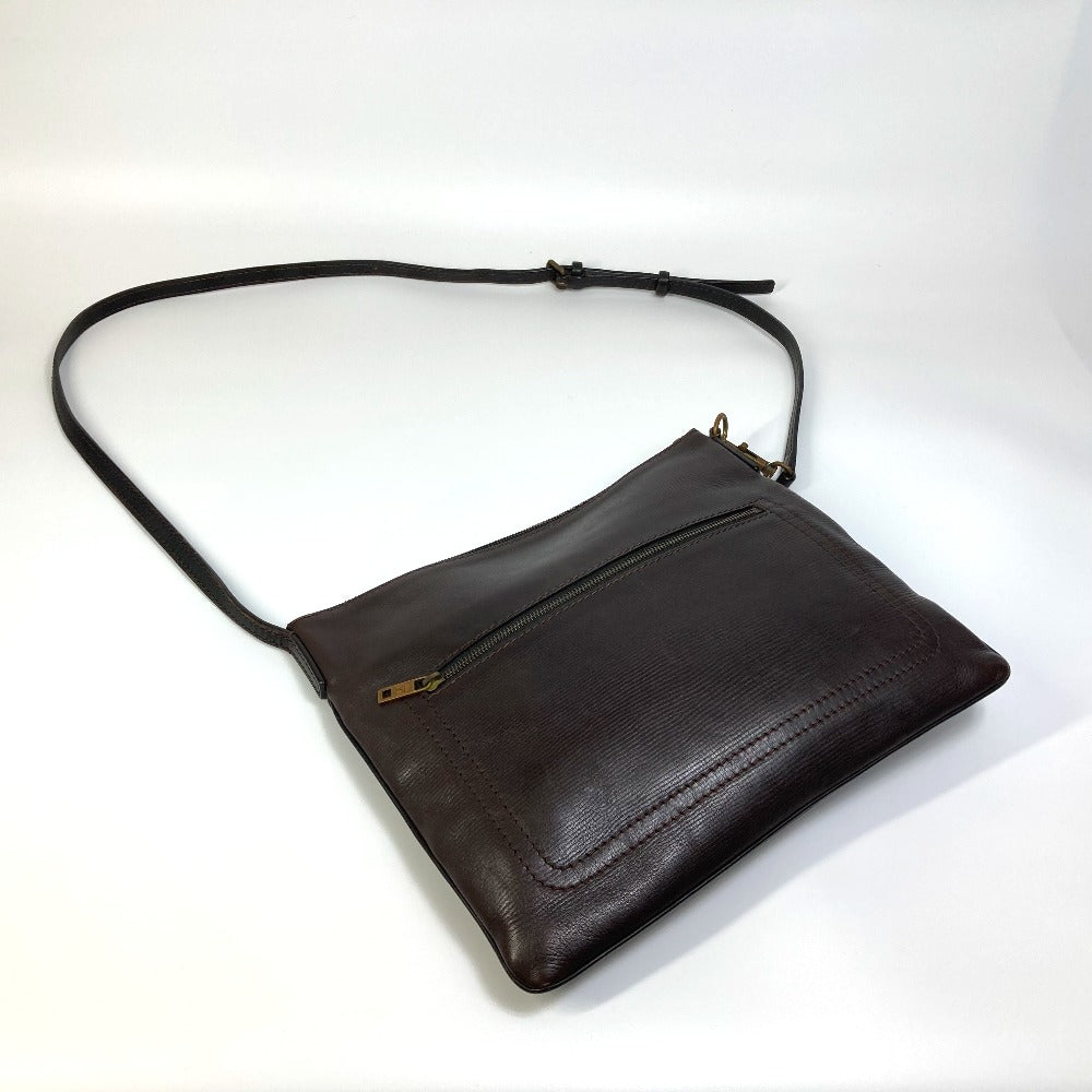 LOUIS VUITTON Shoulder Bag M93453 Utah leather Brown Utah Pochette Shawny MM