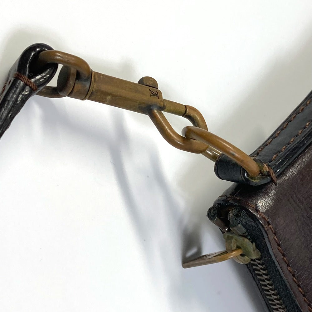LOUIS VUITTON Shoulder Bag M93453 Utah leather Brown Utah Pochette Shawny MM