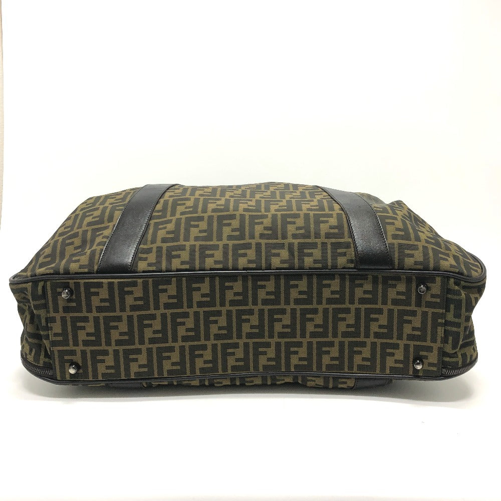 FENDI Boston Duffel bag Nylon / leather khaki Zucca FF logo mens(Unisex) Used Authentic
