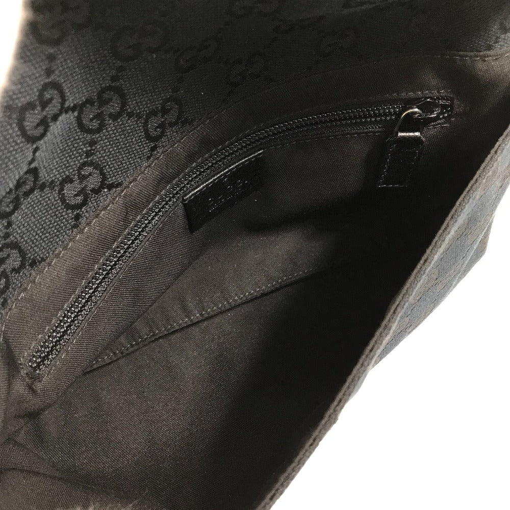 GUCCI Waist bag 146304 GG canvas / leather black GG Belt bag