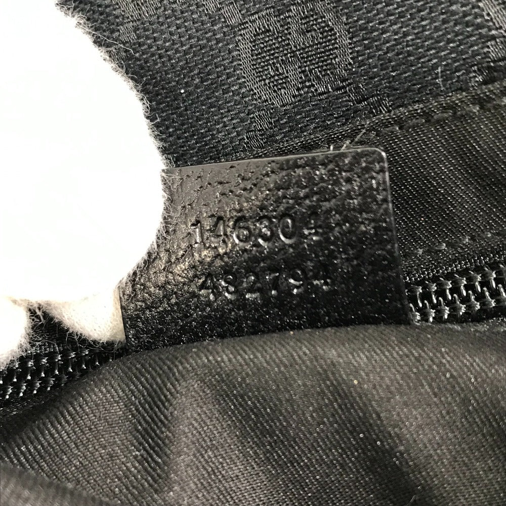 GUCCI Waist bag 146304 GG canvas / leather black GG Belt bag